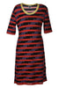 Double Pawl Pattern Dress Women Designer Stripes Prints Pattern 