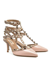 Rockstud Ankle Strap Women Fashion Valentino Calf-Leather High-heel Stunning