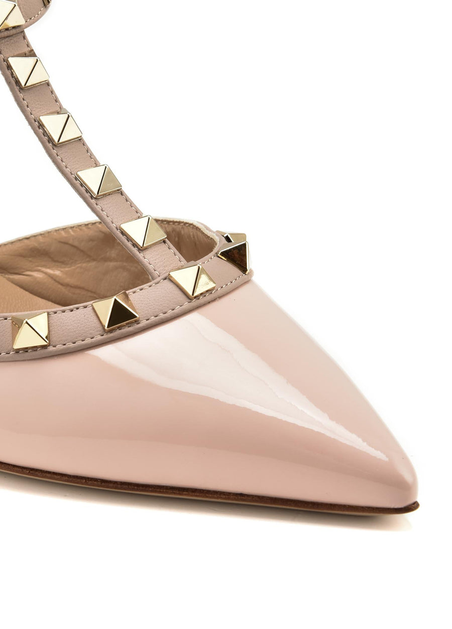 Rockstud Ankle Strap Women Fashion Valentino Calf-Leather High-heel Stunning