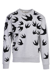 Swallow Signature Sweatshirt Men Fashion MCQ Cotton Long Sleeve Casual Top