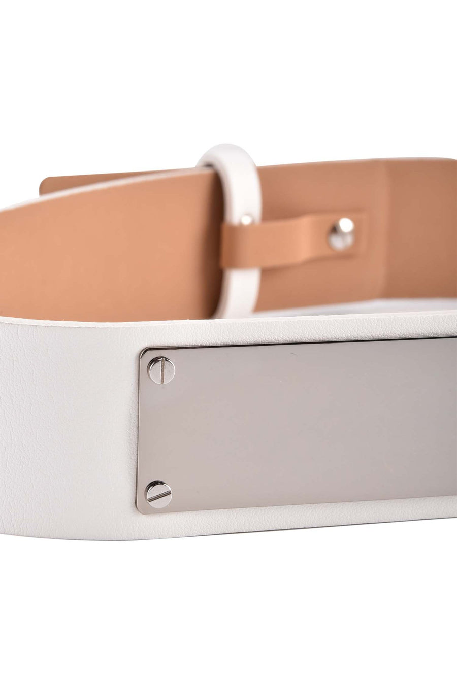 Metal Plaque Belt Women Fashion MCQ Leather Adjustable Accessories