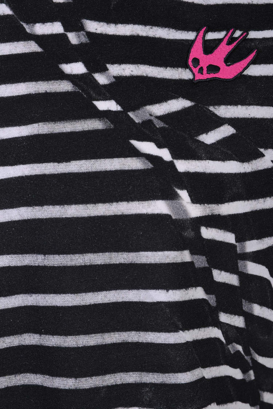 Swallow Striped Crew Tee Men Fashion MCQ Short Sleeve Top Casual