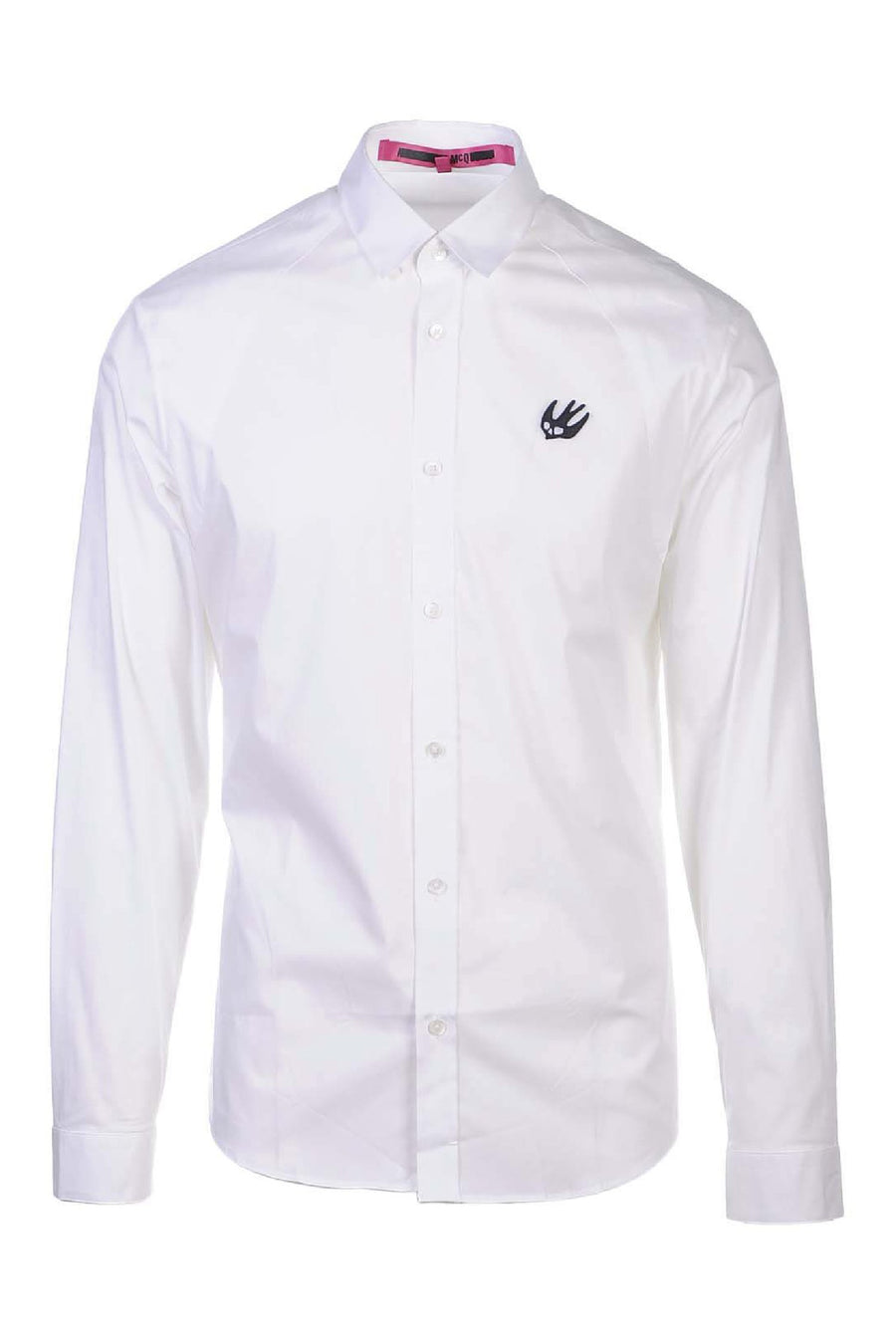 Swallow Classic Harness Shirt Men Fashion MCQ Cotton Blend Long Sleeve Semi Formal Top