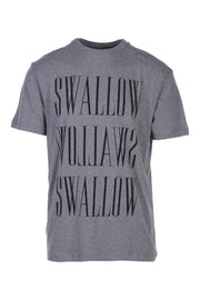 Swallow Logo Dropped Tee Men Fashion MCQ Cotton Short Sleeve Casual