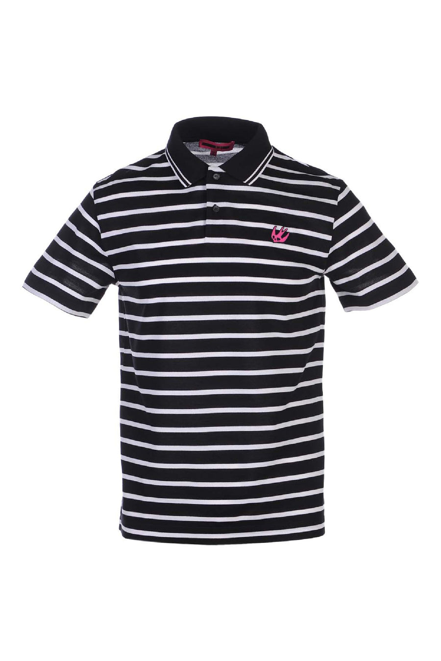 Swallow Striped Polo Men Fashion MCQ Short Sleeve Collar Top Casual