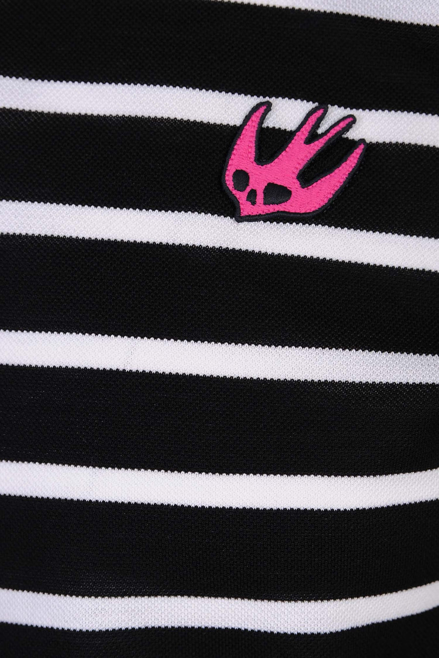 Swallow Striped Polo Men Fashion MCQ Short Sleeve Collar Top Casual