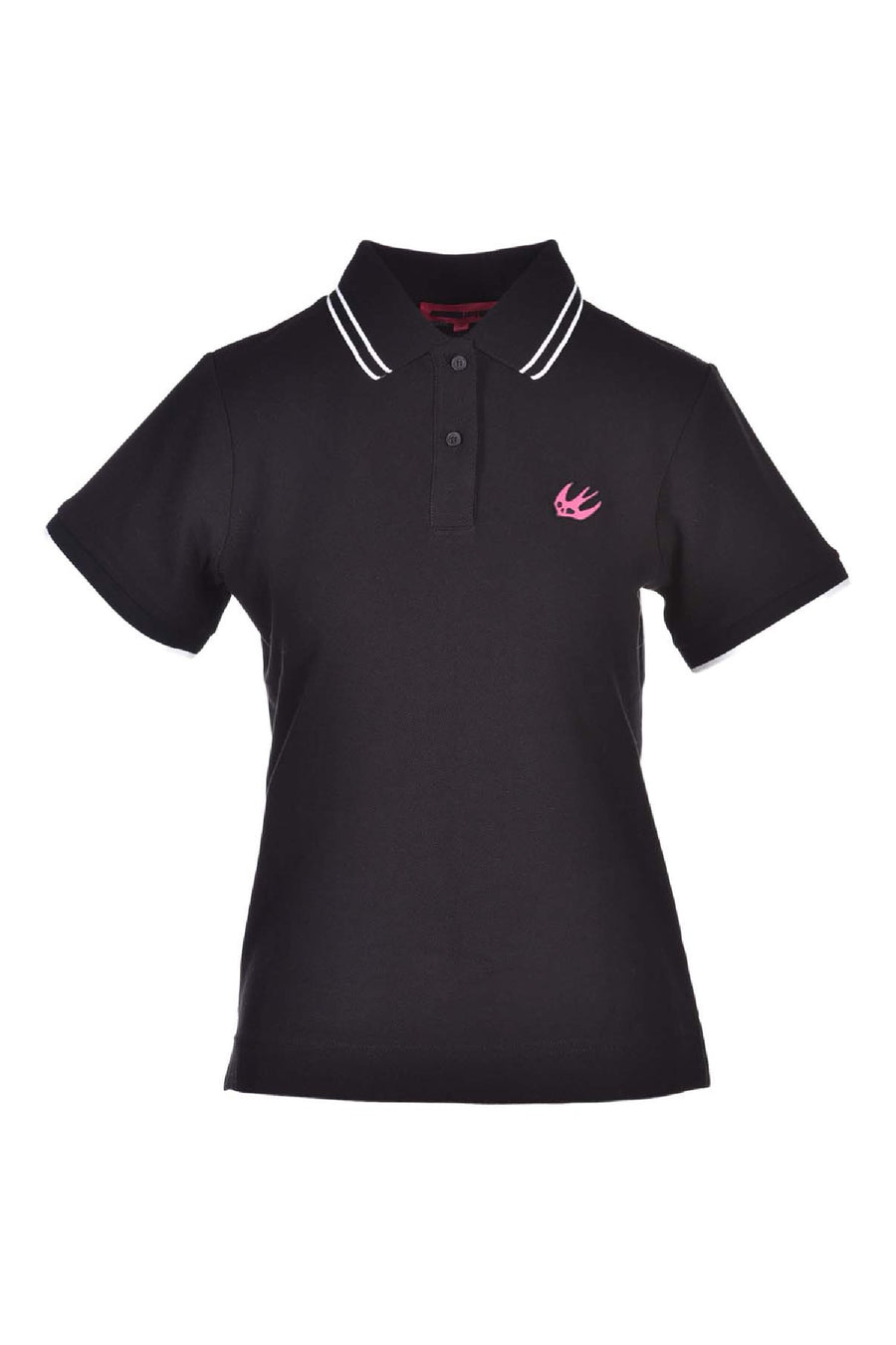 Swallow Embroidered Polo Shirt Women Fashion MCQ Slim Fit Short Sleeve Cotton
