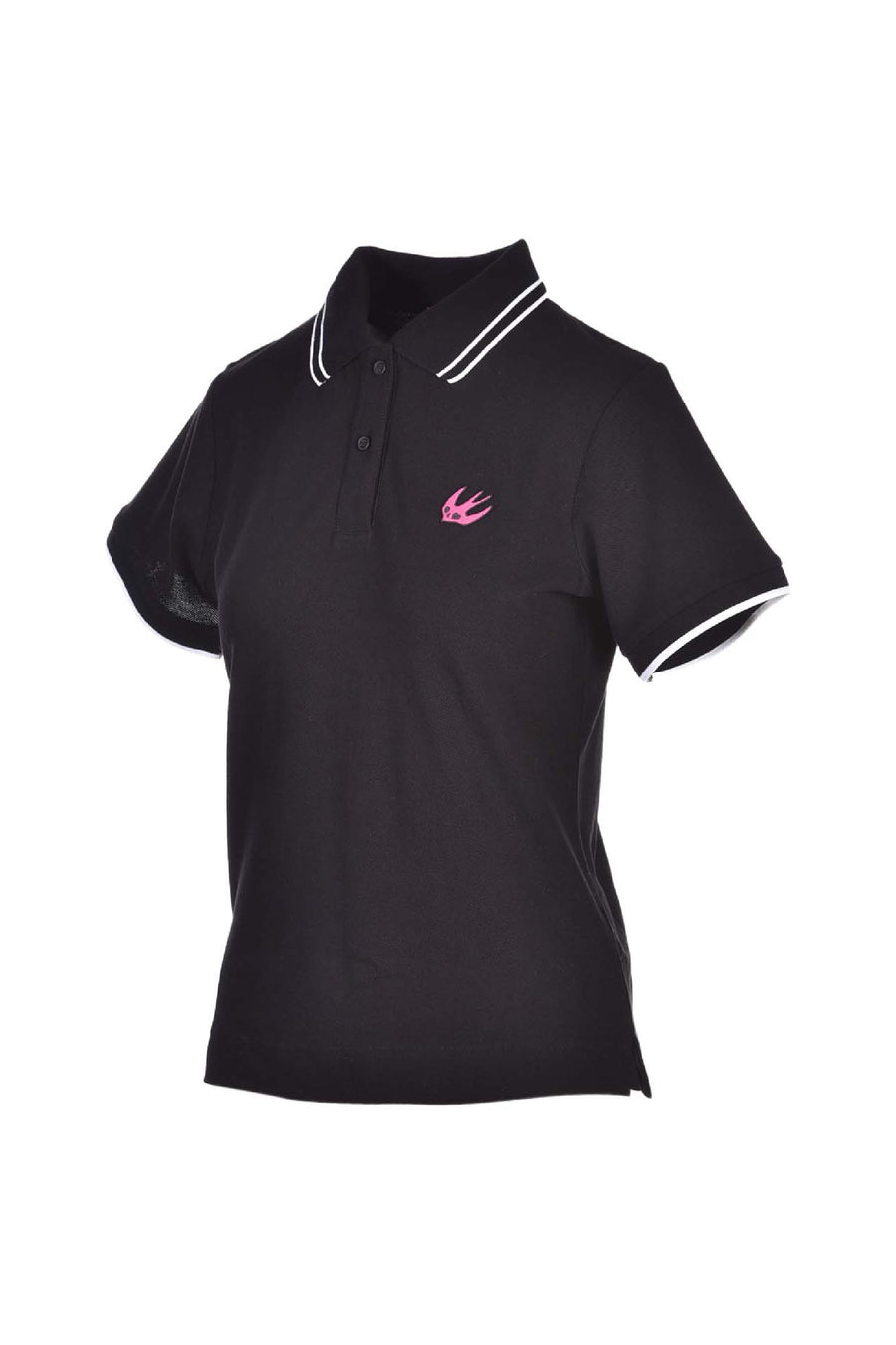Swallow Embroidered Polo Shirt Women Fashion MCQ Slim Fit Short Sleeve Cotton