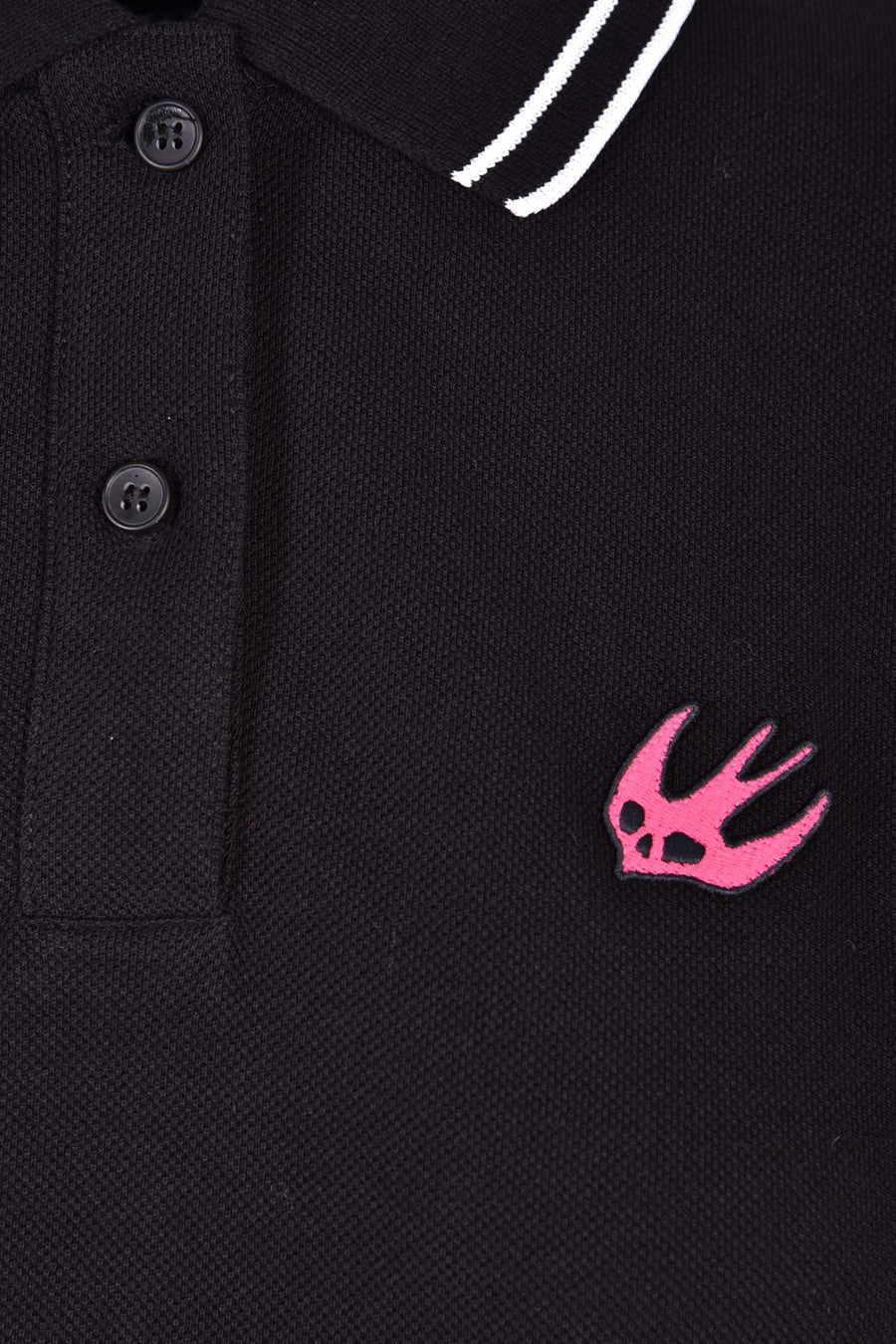 Swallow Embroidered Polo Shirt Women Fashion MCQ Slim Fit Short Sleeve Cotton