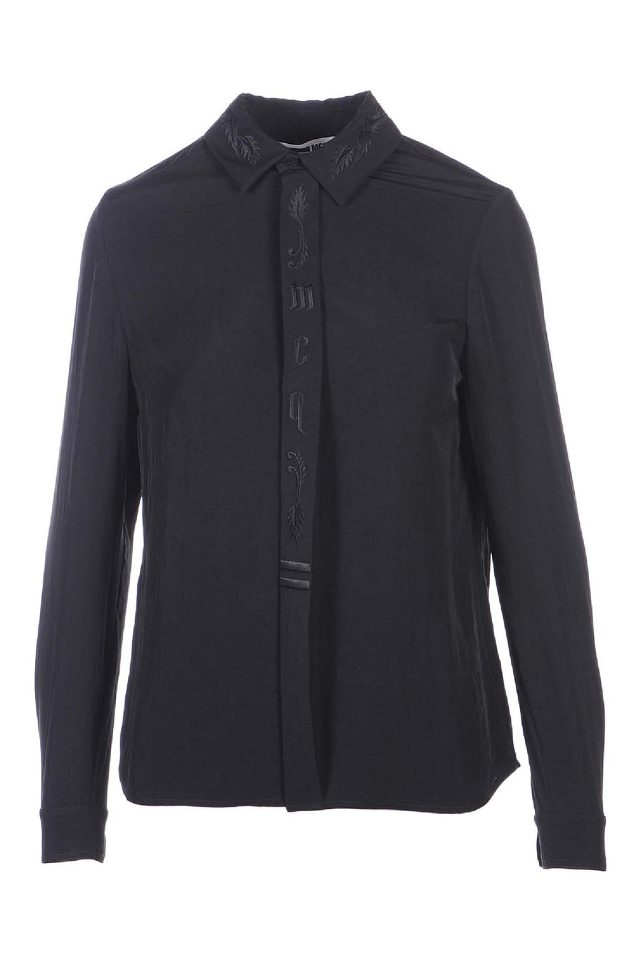 Romantic Embroidery Shirt Women Fashion MCQ Long-Sleeve Triacetate Top Designed