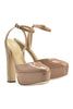 Platform Sandal Women Fashion Sergio Rossi Leather High-heel Footwear Elegant Classic