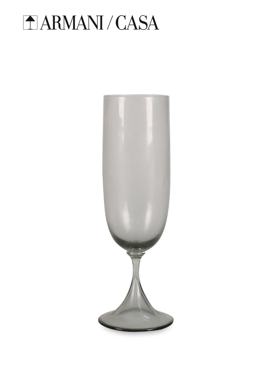Adige Grey Dining Flute Glassware Dining Drinks Champagne Armani Casa