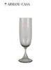 Adige Grey Dining Flute Glassware Dining Drinks Champagne Armani Casa