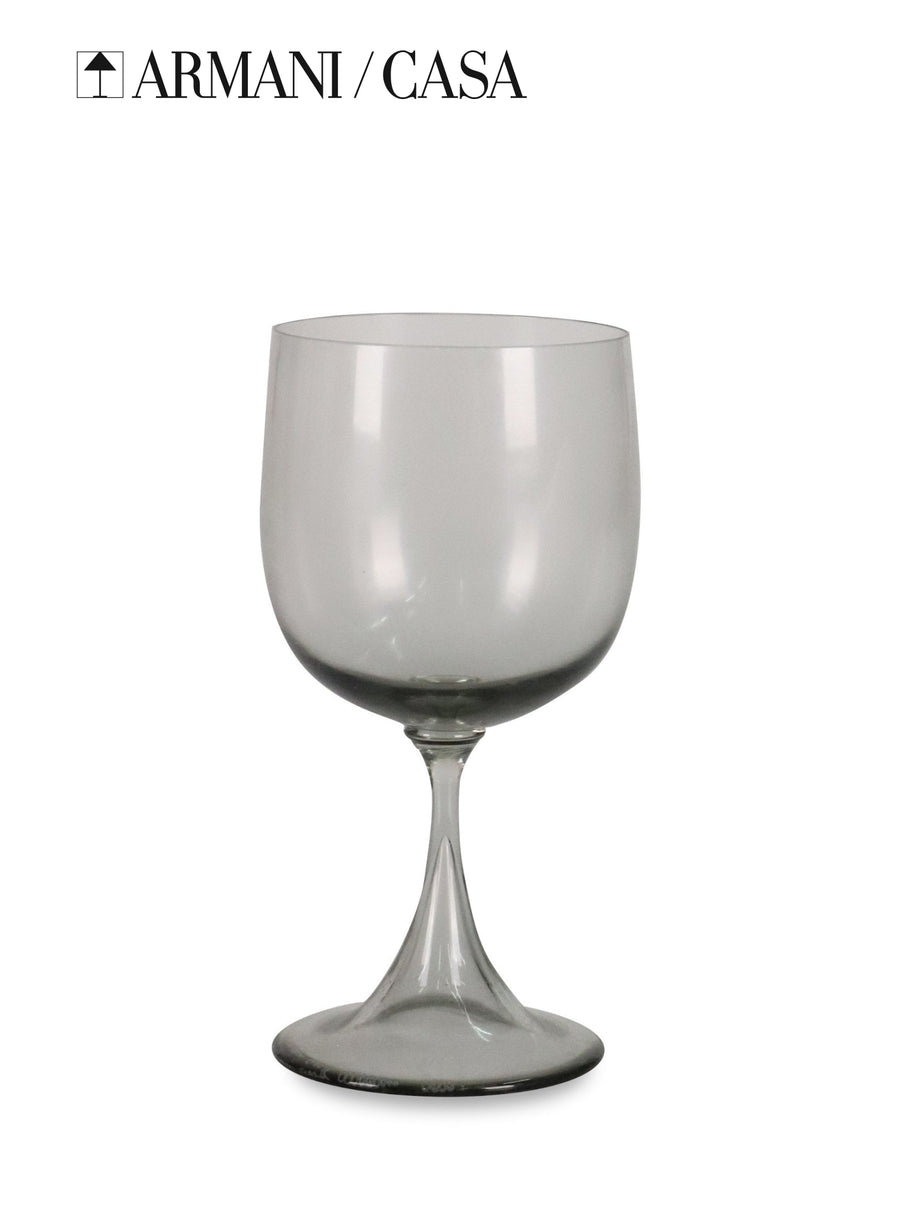 Adige Grey Dining Glass Murano Glass Designer Dining Glassware Armani Casa 