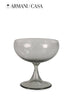 Adige Grey Dining Glass Murano Glass Designer Dining Glassware Armani Casa Champagne