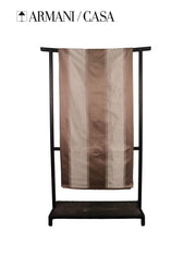 Albore Beige/brown Bedroom Bed cover Silk Designer Fashion Stripes