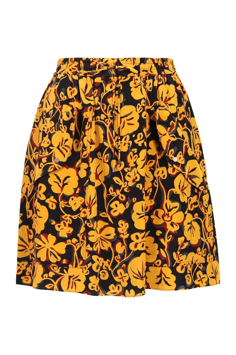 Kenzo Floral Leaf Skirt Mini Skirt 