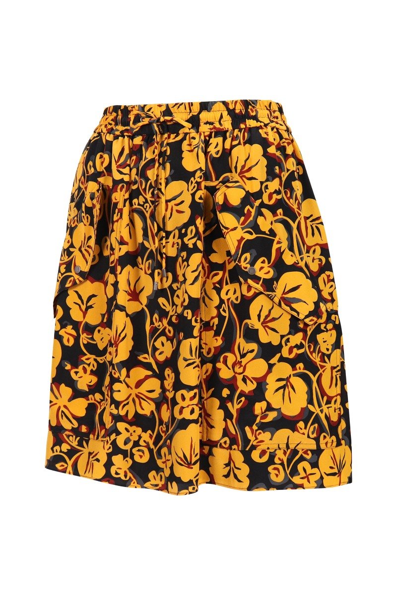 Kenzo Floral Leaf Skirt Mini Skirt 