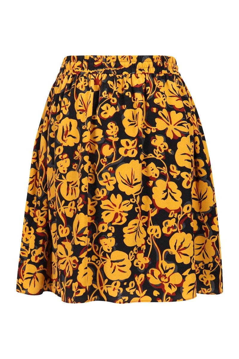 Kenzo Floral Leaf Skirt Mini Skirt 