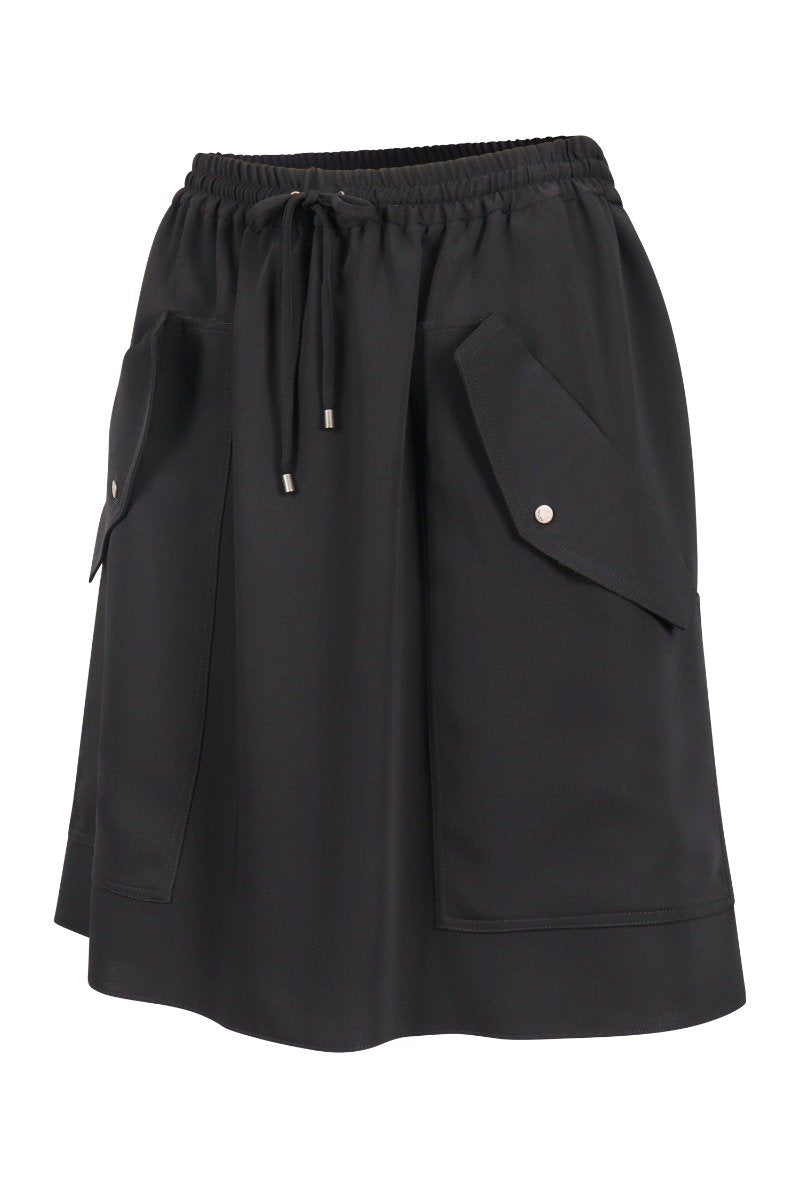 Kenzo Soft Crepe Skirt Women Fashion Polyester Lightweight Elastic-Waist Casual Trendy