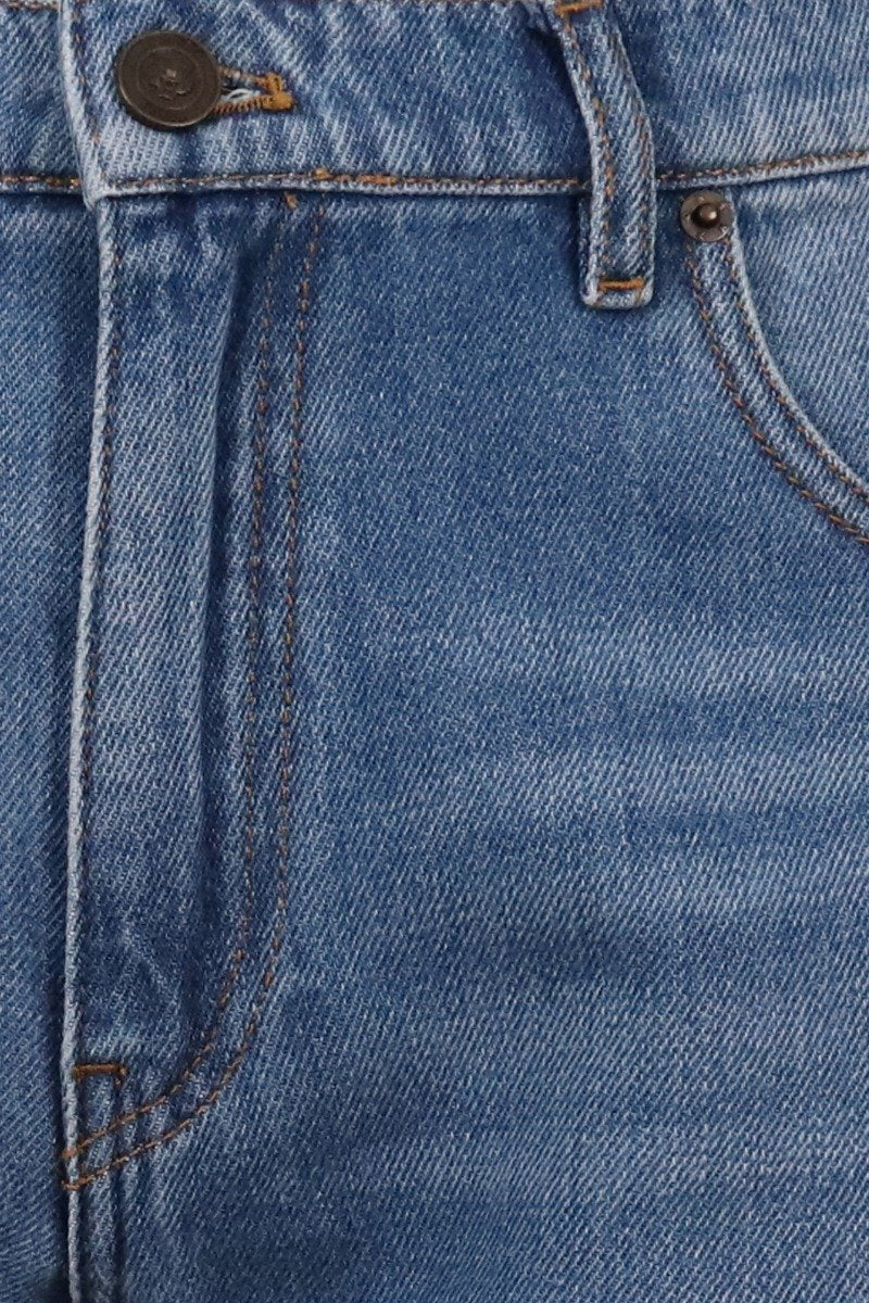 Kenzo Stone Bleached Jean Women Fashion Cotton Long Denim Casual