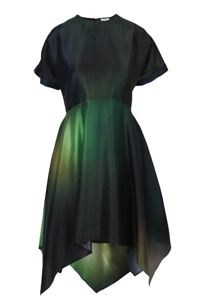 Kenzo Northern Lights Dress Women Fashion Silk Loose-Sleeve Classic Elegant Onepiece