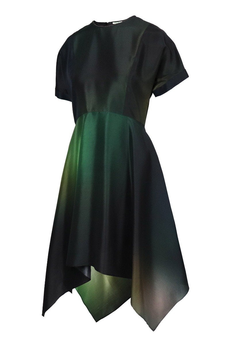 Kenzo Northern Lights Dress Women Fashion Silk Loose-Sleeve Classic Elegant Onepiece