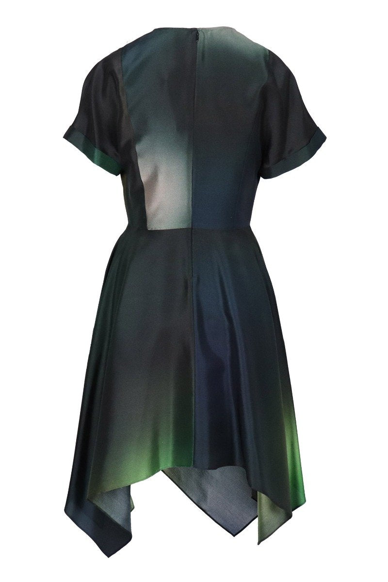 Kenzo Northern Lights Dress Women Fashion Silk Loose-Sleeve Classic Elegant Onepiece
