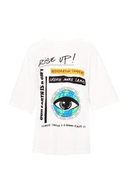 Kenzo Rise Up T-Shirt Women Fashion Short-Sleeve Cotton Casual Tee