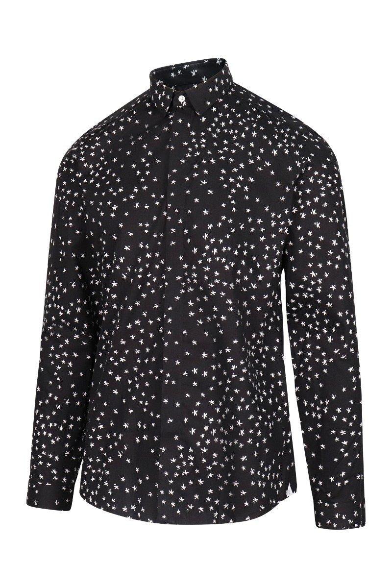 Kenzo Flying K Shirt Slim Fit Formal Wear Long Sleeve