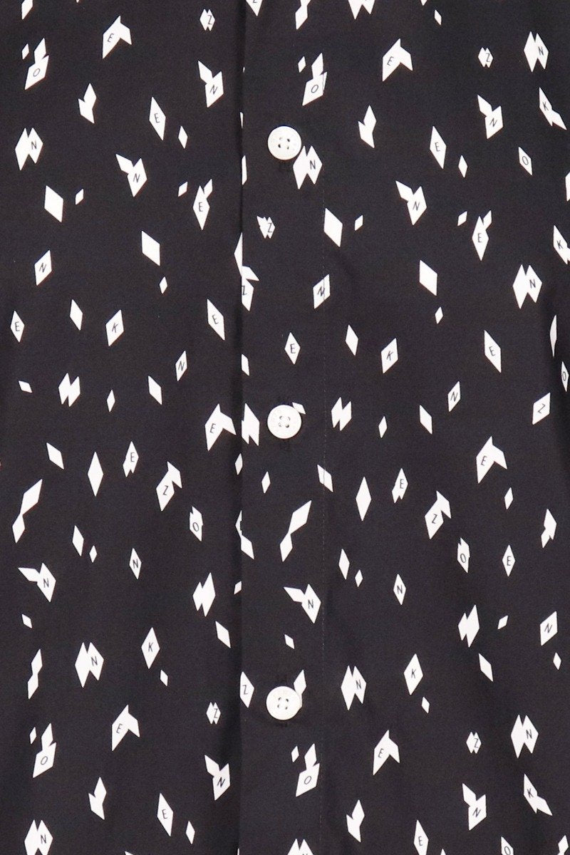 Kenzo Flying Argyle Shirt Cotton Long Sleeve Formal Wear