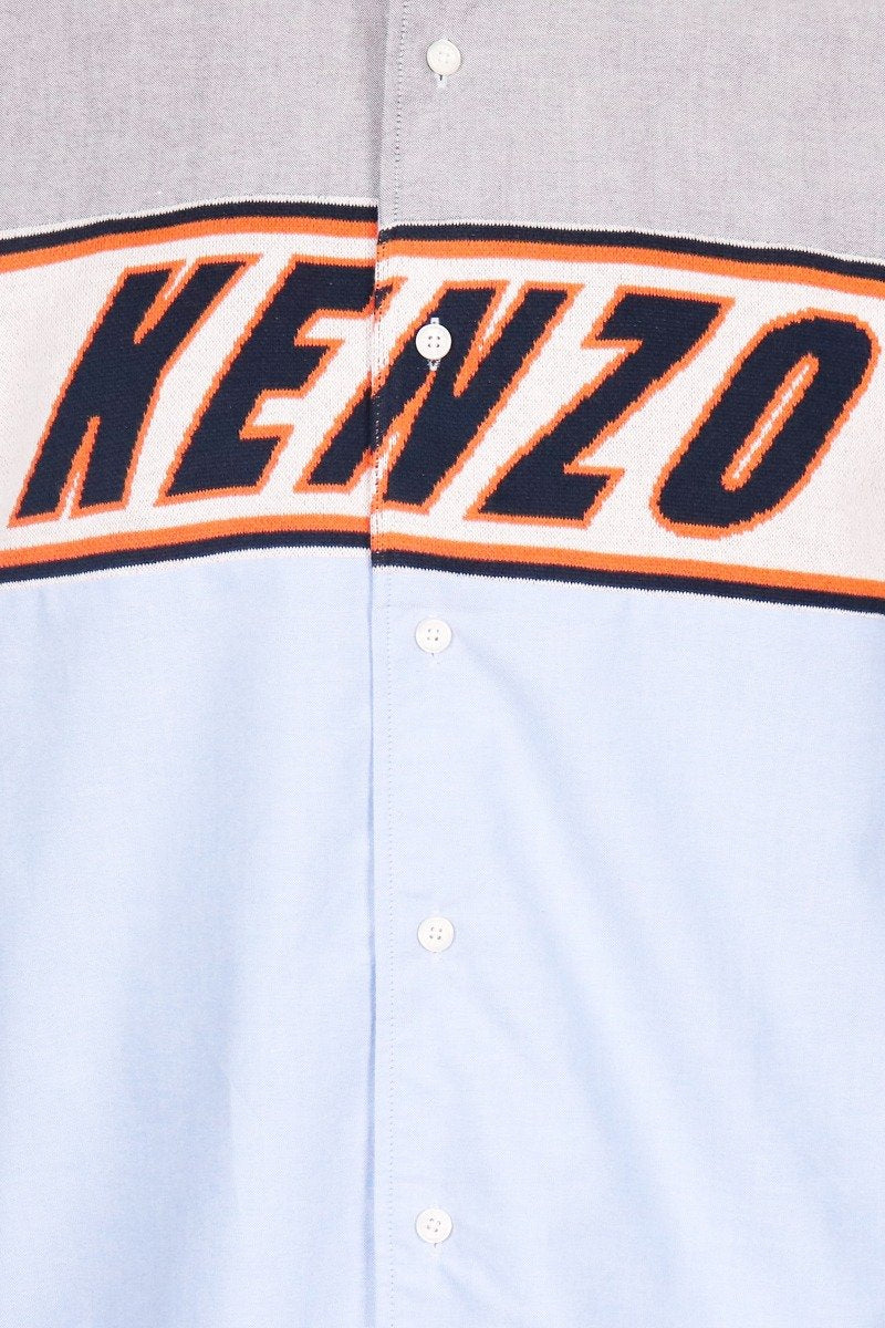 Kenzo Knit Insert Shirt Cotton Long Sleeve Casual Formal Wear