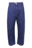 Wide Leg Cropped Pants High Waist Contrast Piping Design Wide Trendy Cotton