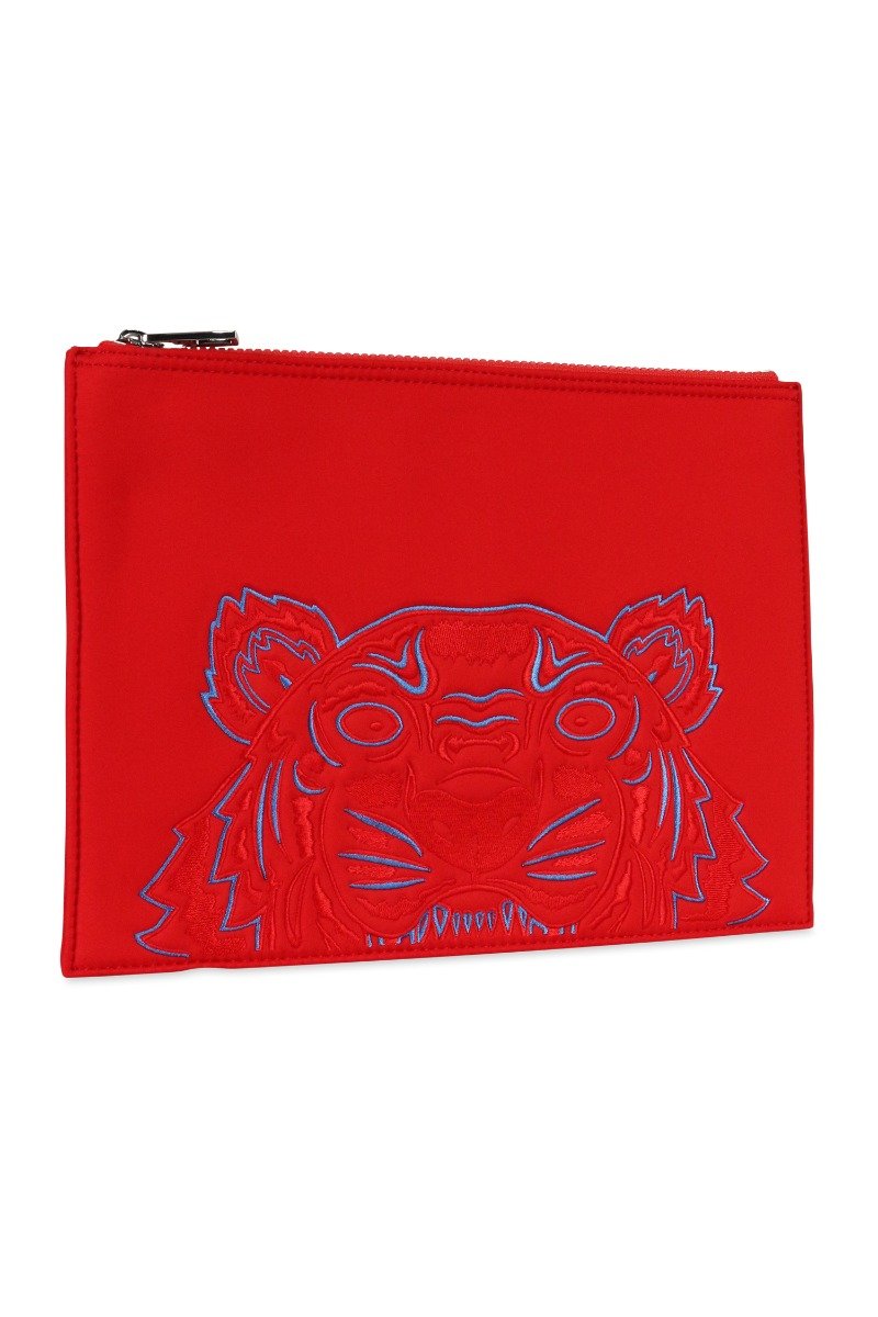 A4 Tiger Clutch Embroidery Designer Tiger Clutch Fashion Red Unisex Men Women Kenzo Paris Logo