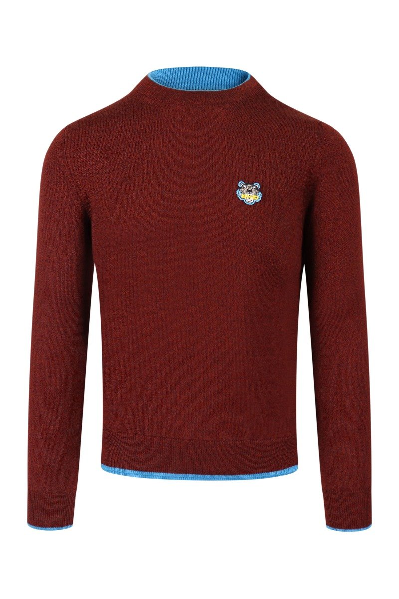 Kenzo Tiger Crest Sweater Men Fashion Kenzo Paris Wool Long-Sleeve Casual Stylish