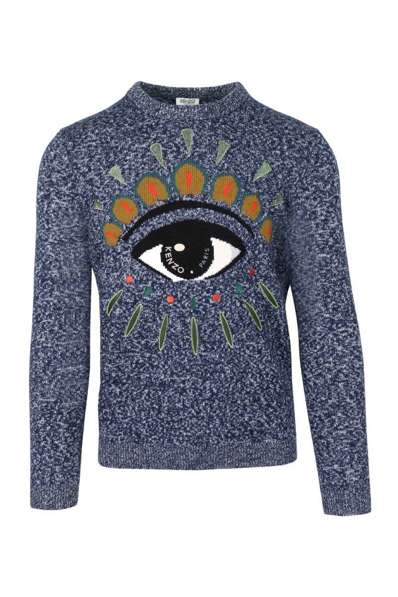 Kenzo Eye Sweater Kenzo Embroidery Long Sleeve Sweater