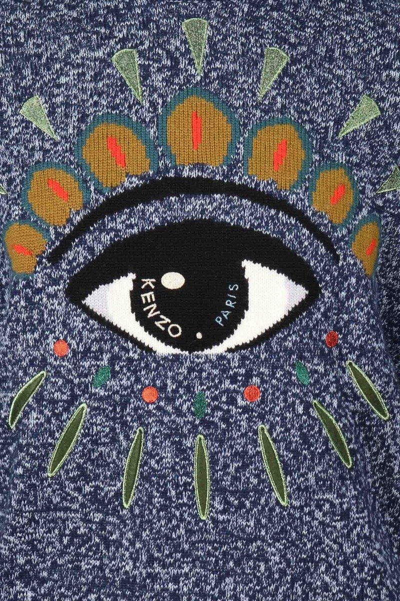Kenzo Eye Sweater Kenzo Embroidery Long Sleeve Sweater