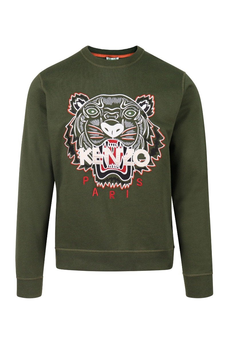 Kenzo Tiger Sweatshirt Men Fashion Kenzo Paris Cotton Long-Sleeve Casual Classic Fit