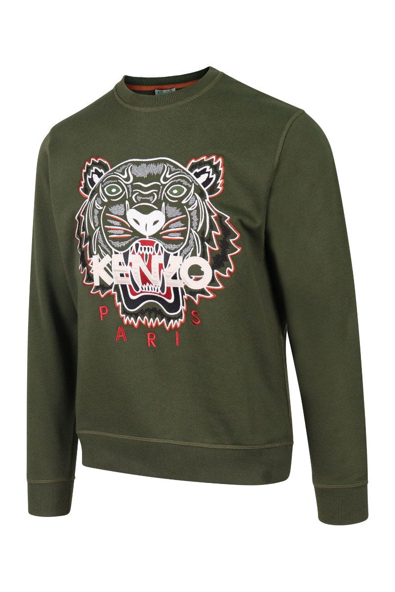 Kenzo Tiger Sweatshirt Men Fashion Kenzo Paris Cotton Long-Sleeve Casual Classic Fit