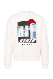 Tropical Ice Sweatshirt Kenzo Paris Cotton Blend Crew Neck Long Sleeve Casual Fashion