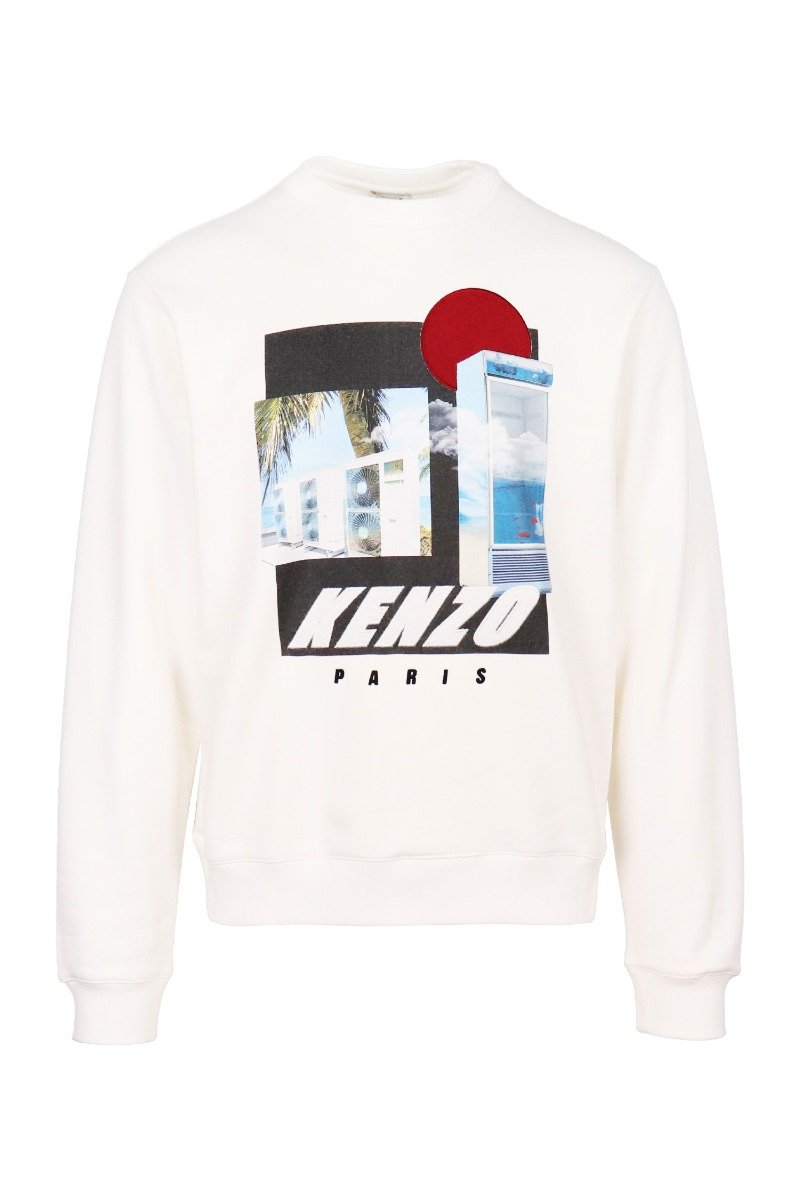 Tropical Ice Sweatshirt Kenzo Paris Cotton Blend Crew Neck Long Sleeve Casual Fashion