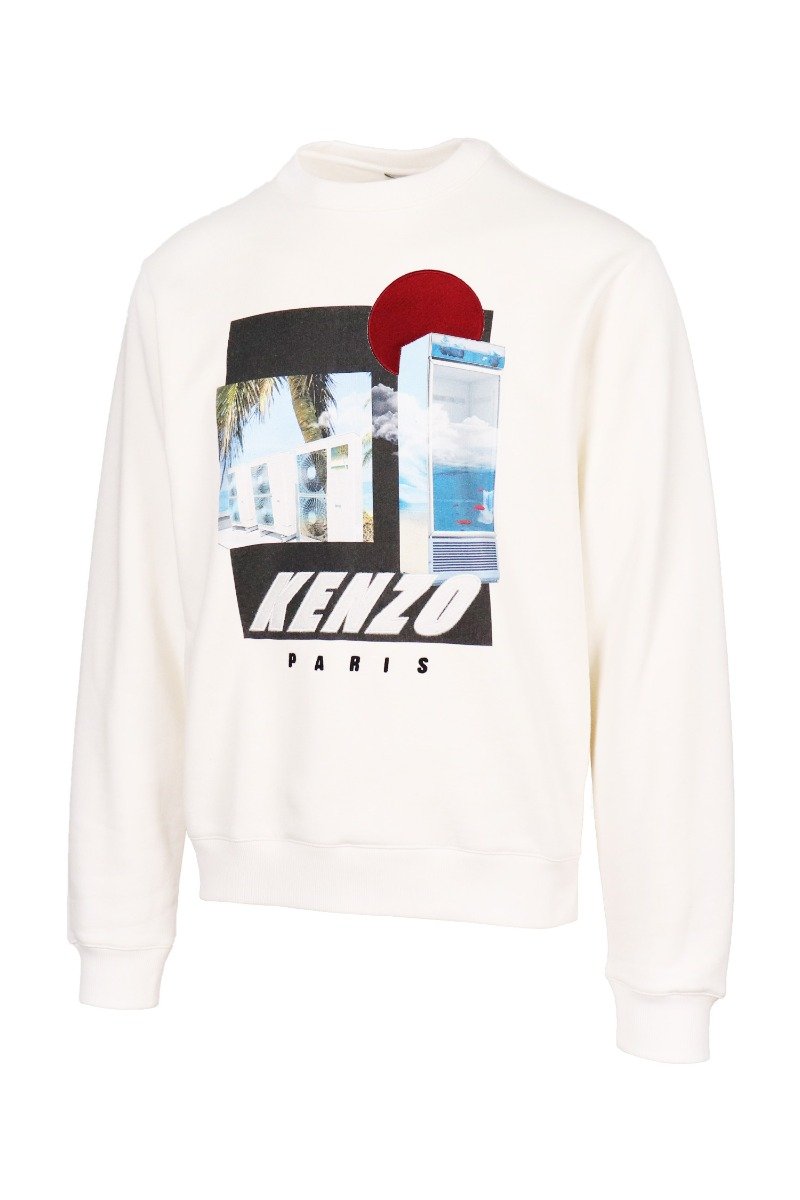 Tropical Ice Sweatshirt Kenzo Paris Cotton Blend Crew Neck Long Sleeve Casual Fashion