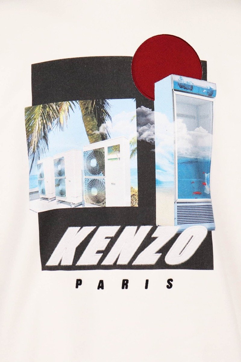 Tropical Ice Sweatshirt Kenzo Paris Cotton Blend Crew Neck Long Sleeve Casual Fashion