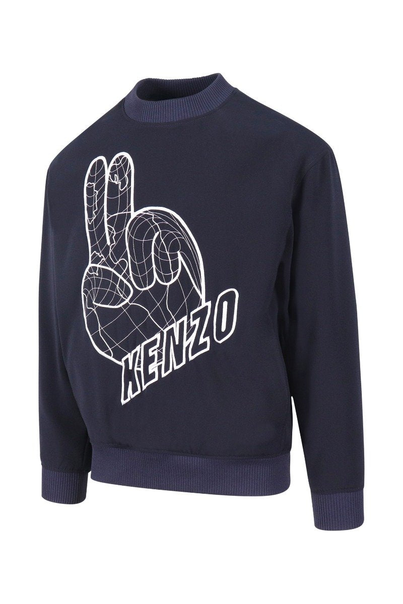 Kenzo Peace World Sweatshirt Men Fashion Polyester Long-Sleeve Trendy Casual