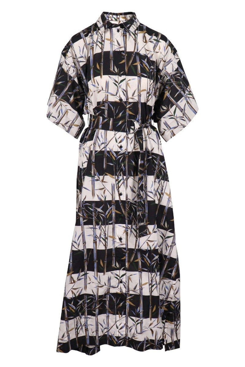 Bamboo Shirt Dress Fashion Women Designer Maxi Dress 