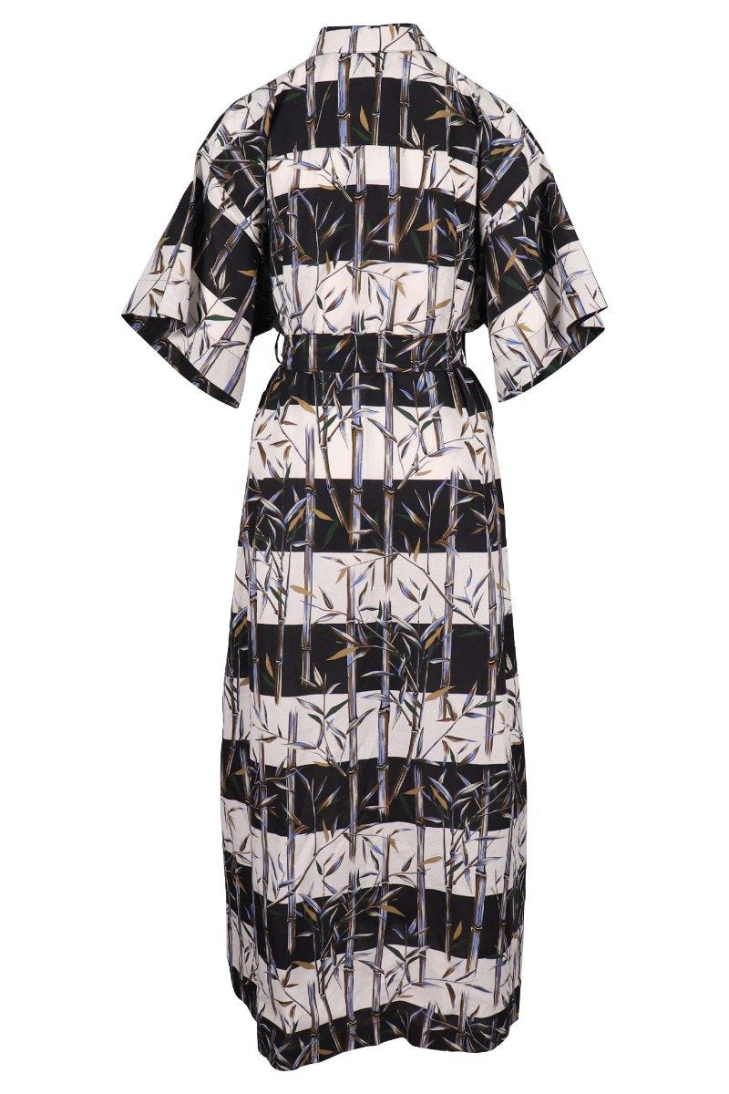 Bamboo Shirt Dress Fashion Women Designer Maxi Dress 
