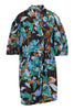 Bamboo Tiger Kimono Dress Woman Fashion Midi Designer Dinner Party Floral Prints