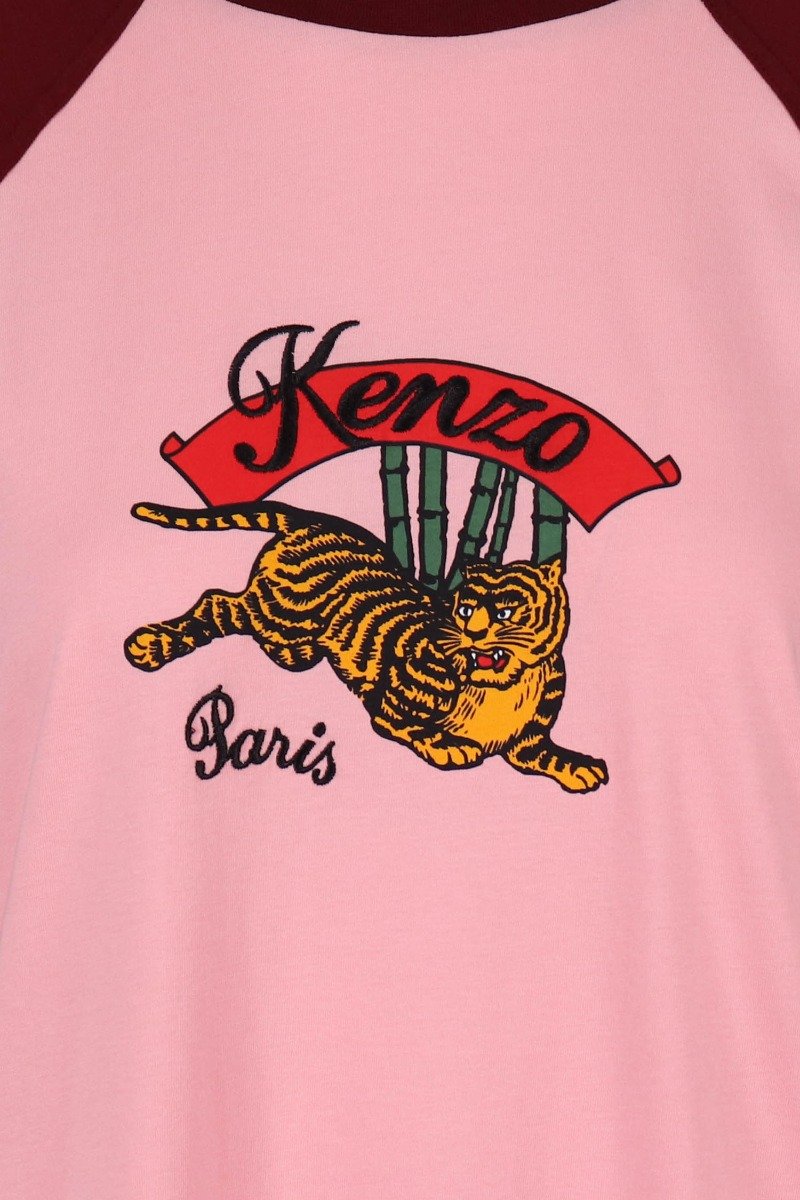 Bamboo Tiger T-Shirt Dress Women Kenzo Paris Fashion Embroidery 