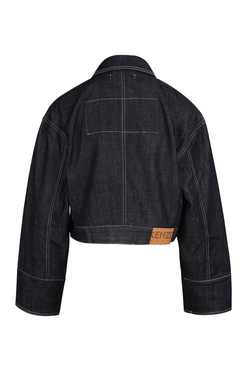 Cropped Denim Jacket Paris Kenzo Designer Basic Casual Fashion Unisex Men Women