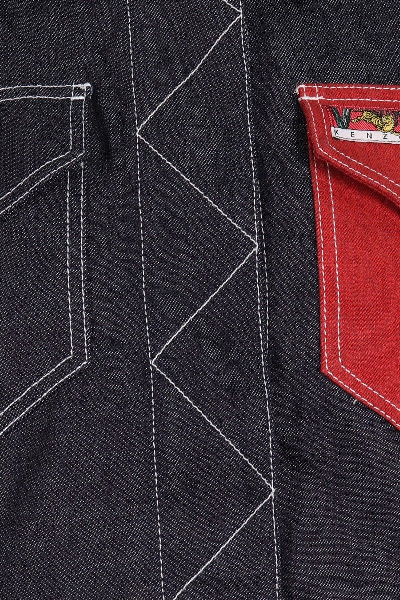 Cropped Denim Jacket Paris Kenzo Designer Basic Casual Fashion Unisex Men Women